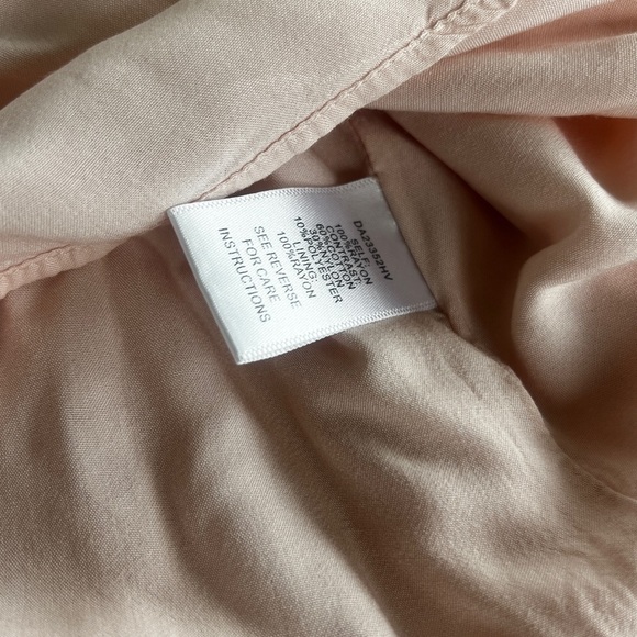 Aakaa Womens Juniors Sz A Mini Lace Boho Pale Pink  V-Neck Kaftan Mini Dress - Picture 12 of 16